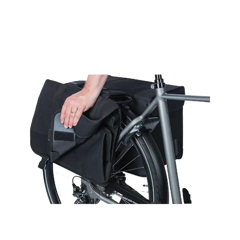 Basil Kavan Classic double pannier - canvas - 68 L - black 6/9