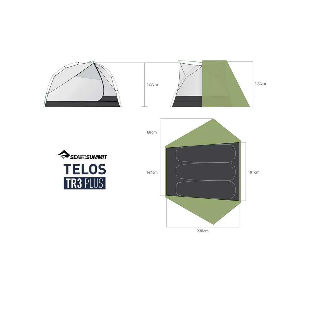 Tente Sea to Summit Telos TR3 Plus Verde 3 posti 8/8