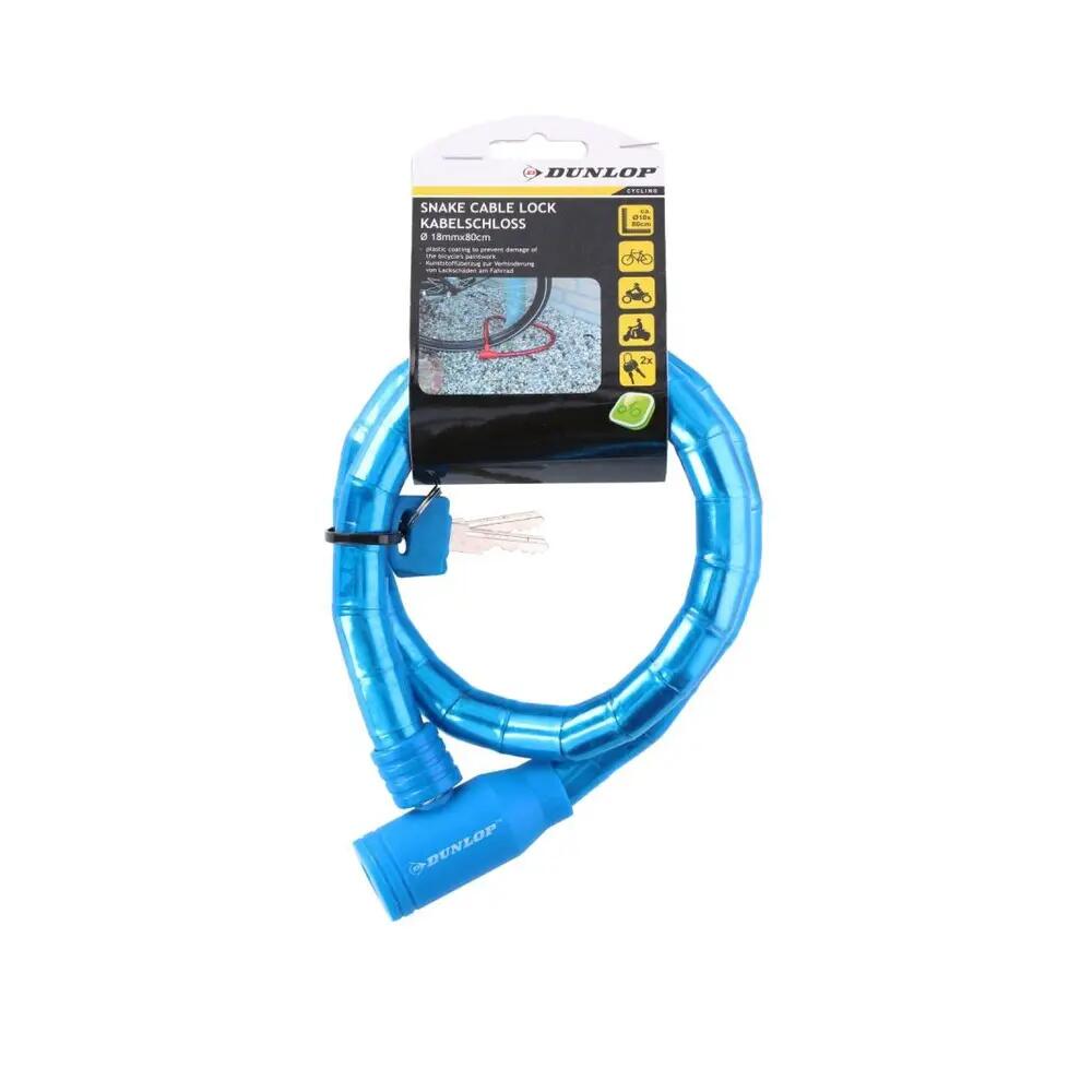 Verrou de vélo Dunlop spirale — Bleu 4/6