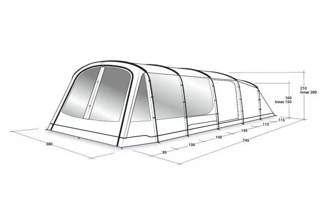 Tente Outwell Winwood familiale spacieuse pour 8 personnes 2/5