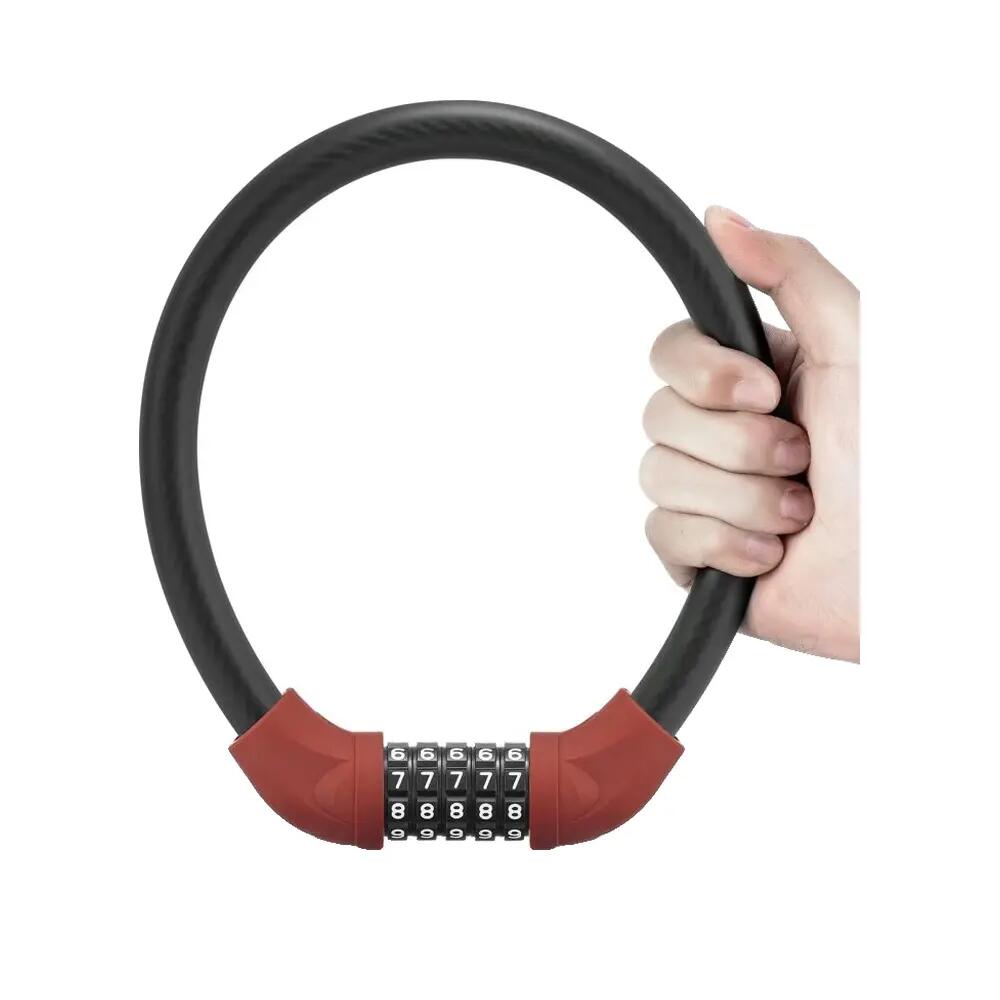 Lucchetto per bicicletta in cavo d’acciaio con combinazione 7/8