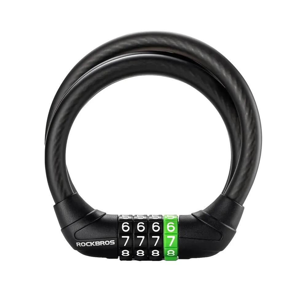 Fietsslot met cijferslot stalen kabel 115 cm 7/8