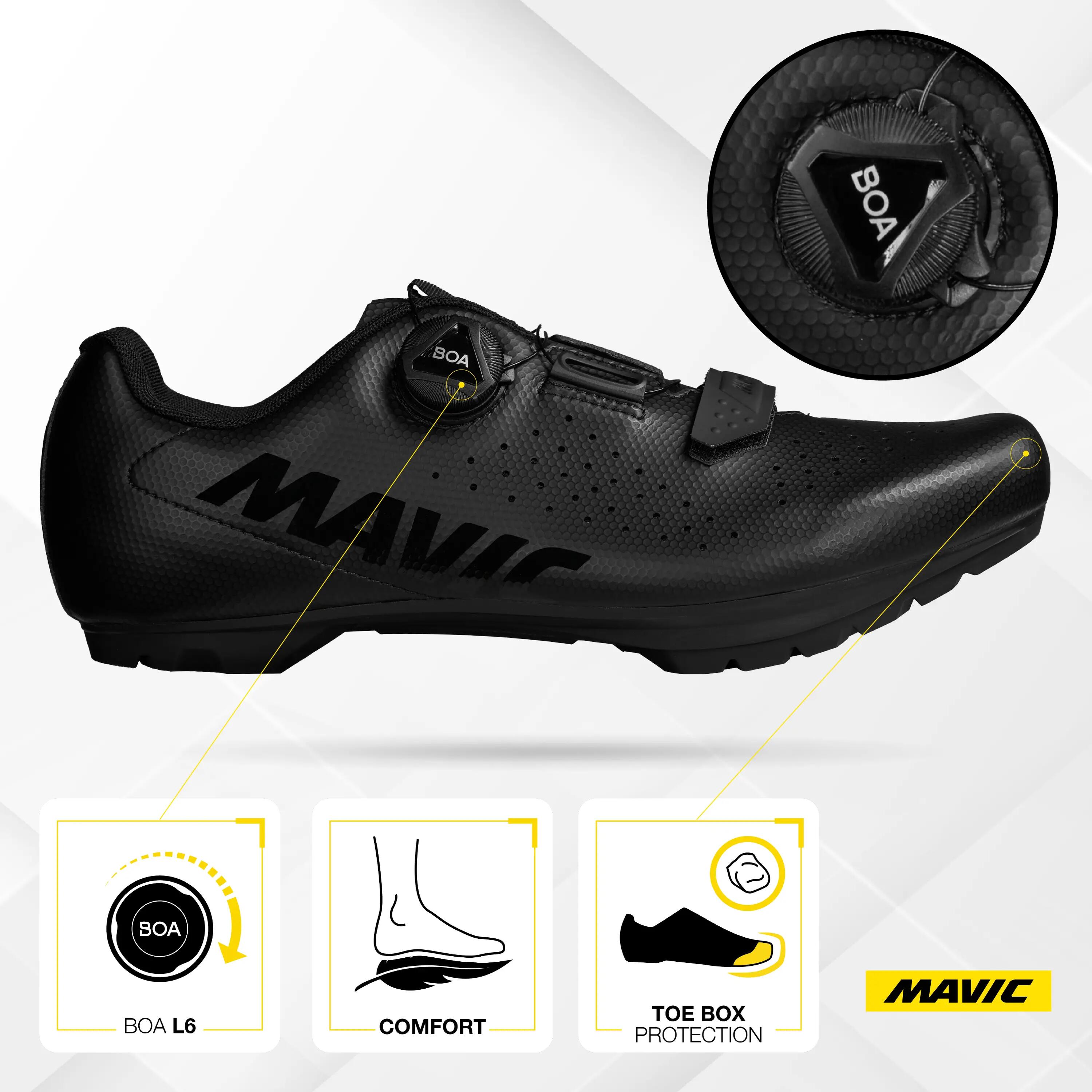 Chaussures vélo gravel homme COSMIC BOA SPD spd boa confort adhérence marche 2/6