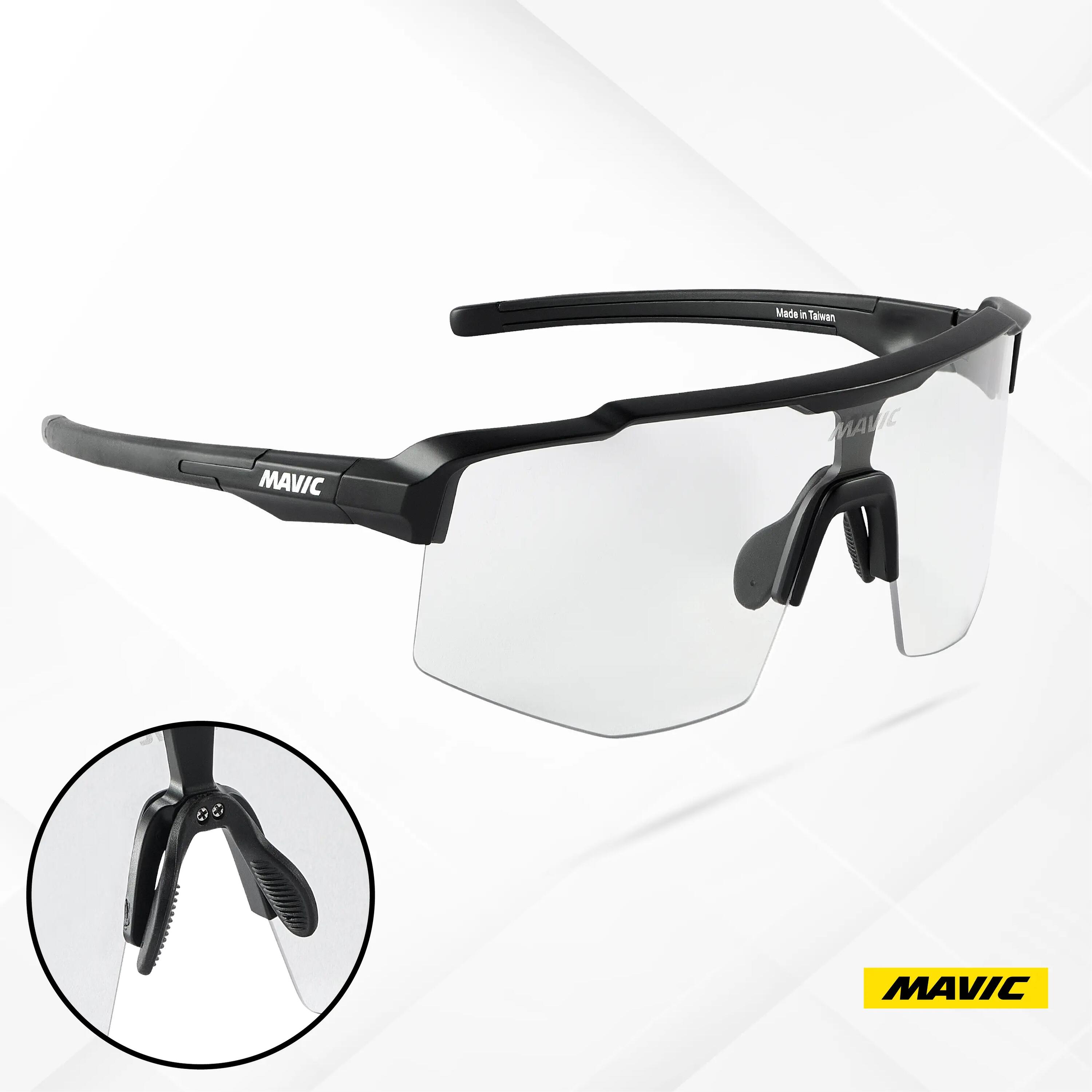 Lunettes vélo MVS SHIELD CLEAR écran transparent vision large protection vent 2/6