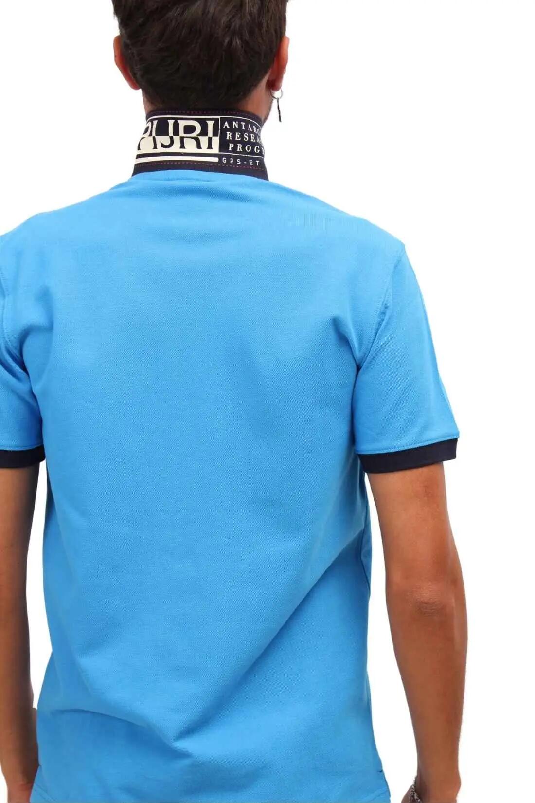 Herren - Sportswear - Polohemd - Regular Fit, kurze Ärmel, Logo - Eany - Blau 5/5