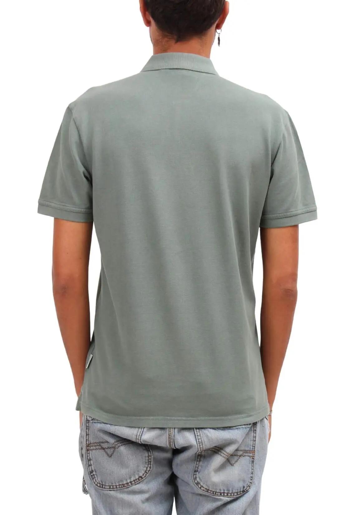 Polo - Sportswear - Homem - Corte regular, mangas curtas - Edil - Verde sálvia 3/4