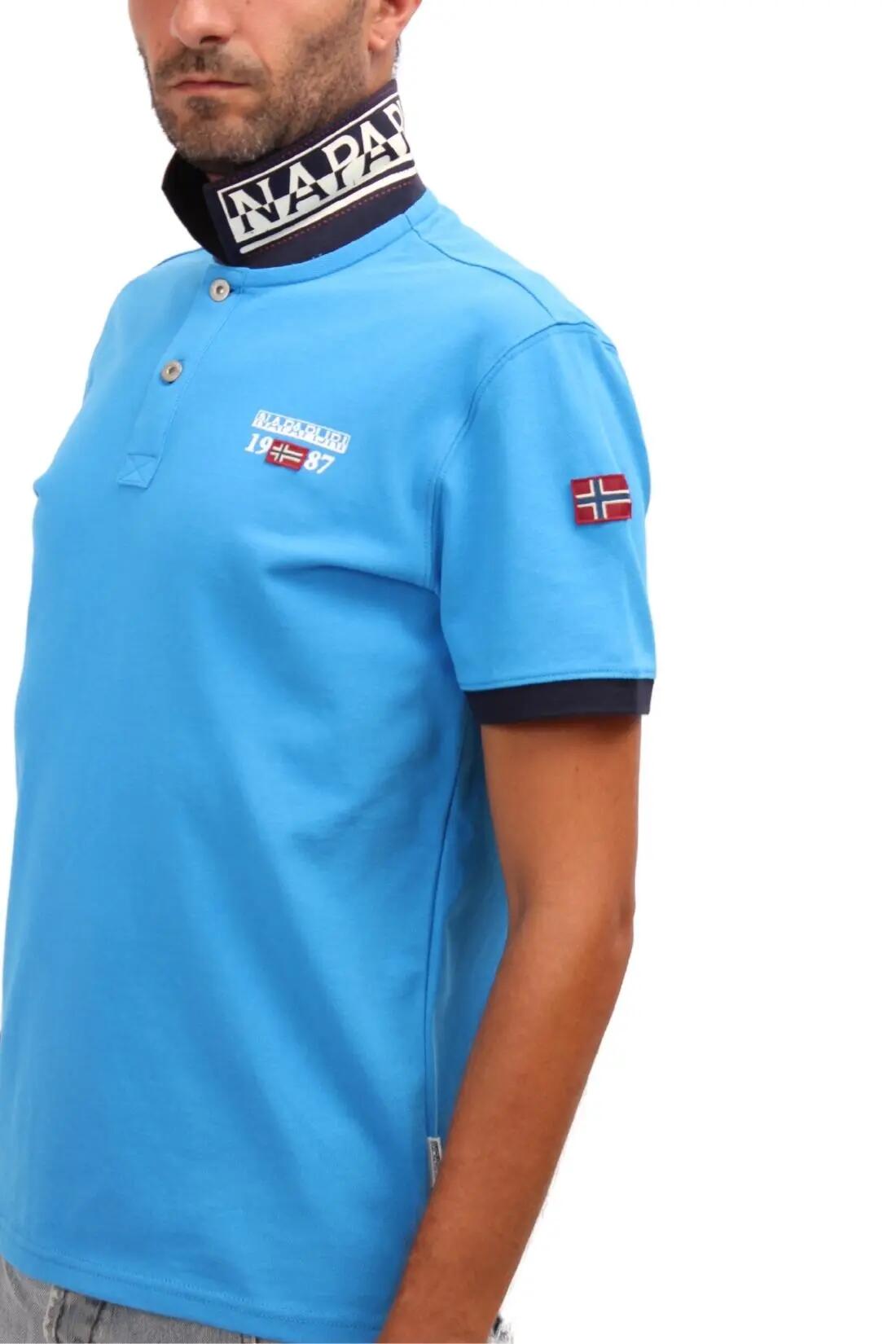 Herren - Sportswear - Polohemd - Regular Fit, kurze Ärmel, Logo - Eany - Blau 4/5