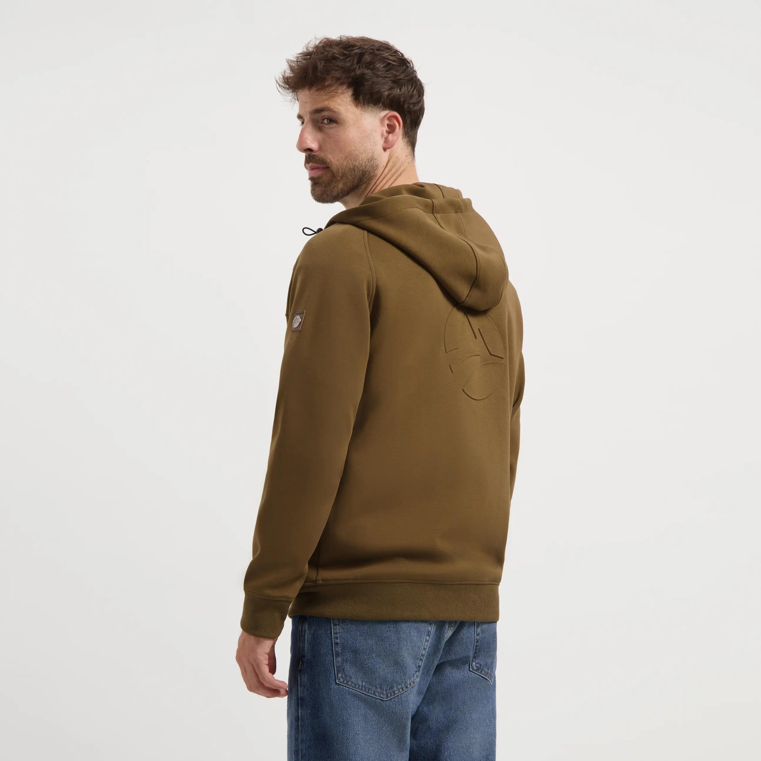 Steffen Homme - Cardigan à capuche - Sweat - Marron 2/7