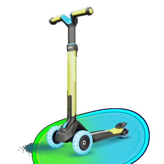 Step voor Kinderen, 2+ Jaar, Opvouwbaar, LED-Deck, Nexo Lime