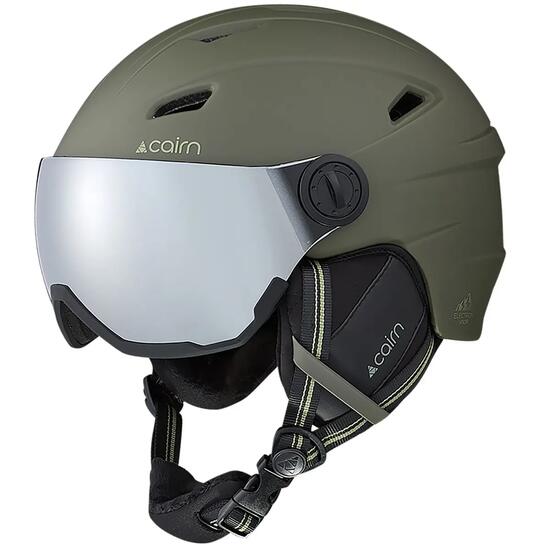 Skihelm met Vizier - Electron - Khaki