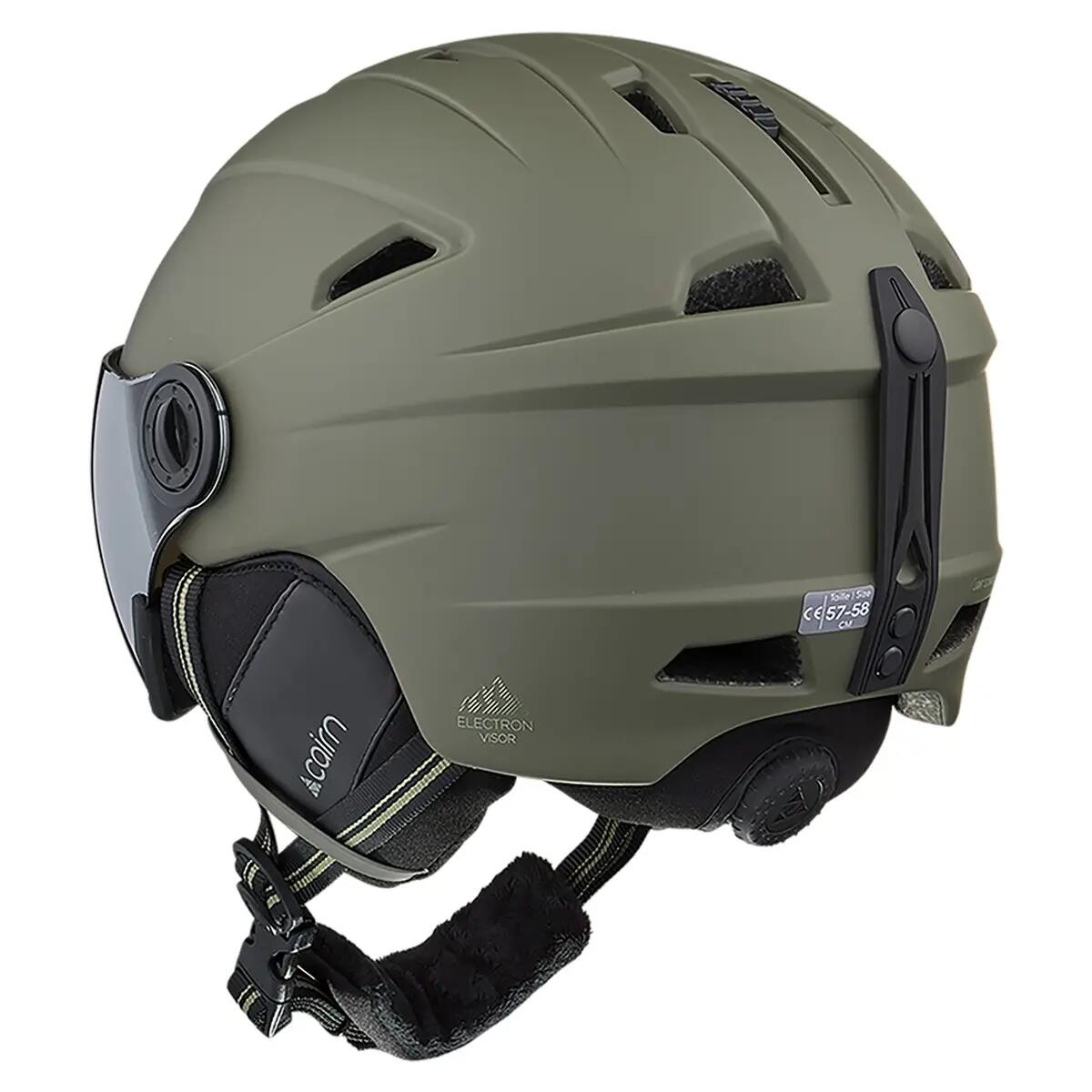 Casque de ski à visière - Electron - Kaki 2/3