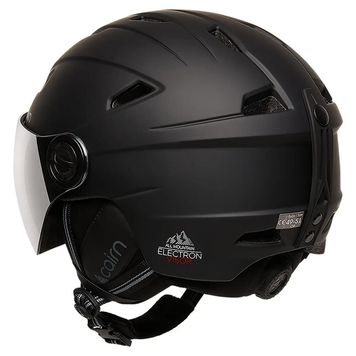 Casco de esquí con visera - Electron - Negro 2/7