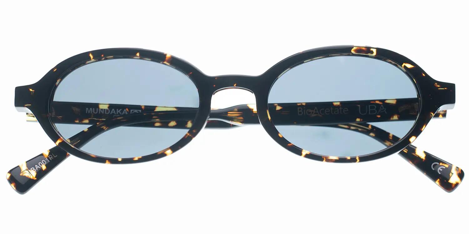 Lunettes de soleil Mundaka UBA écaille jaune et noire 4/4