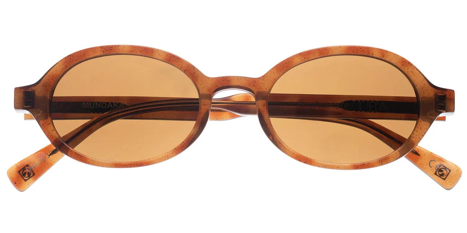 Lunettes de soleil Mundaka UBA écaille marron pailletée 4/4