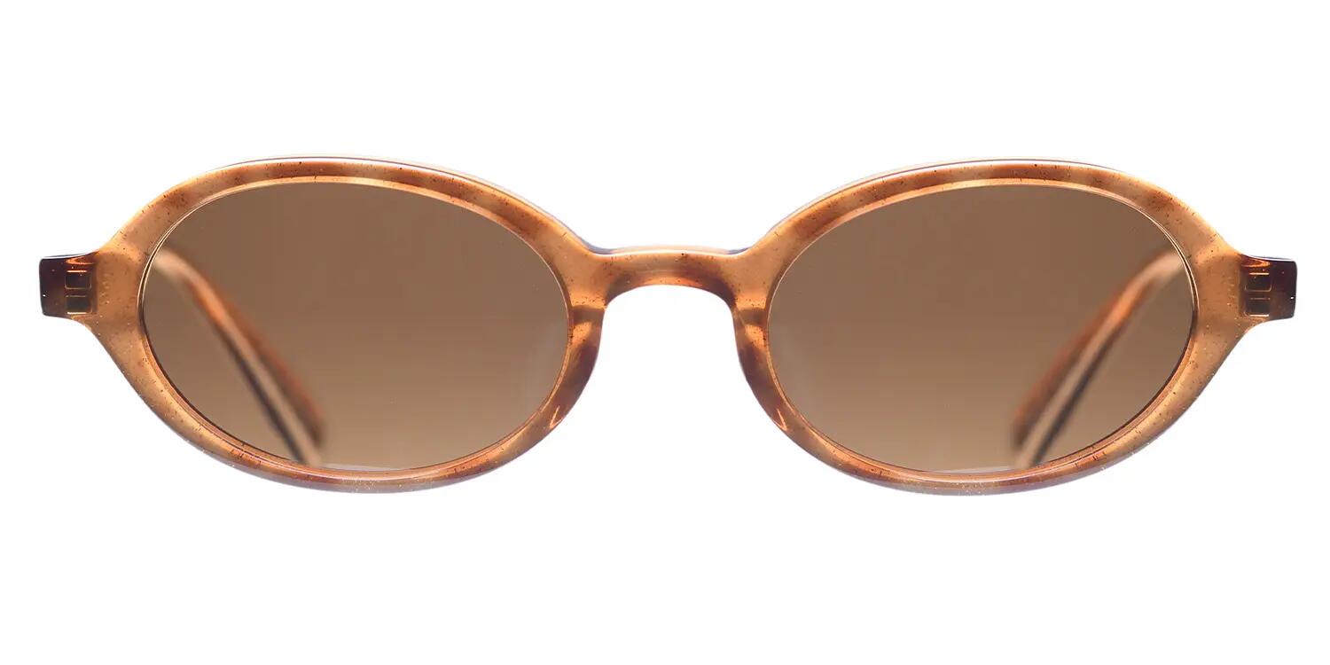 Lunettes de soleil Mundaka UBA écaille marron pailletée 2/4