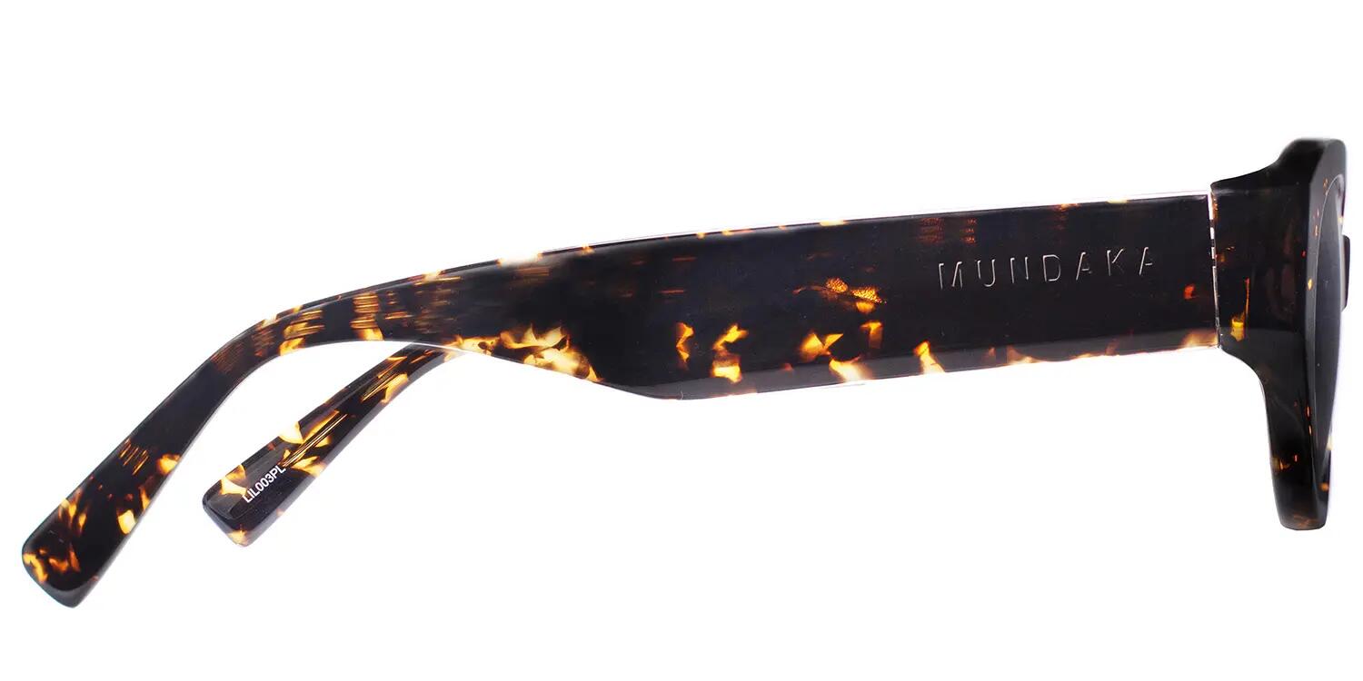 Lunettes de soleil Mundaka LILURA écaille jaune et noire 3/4