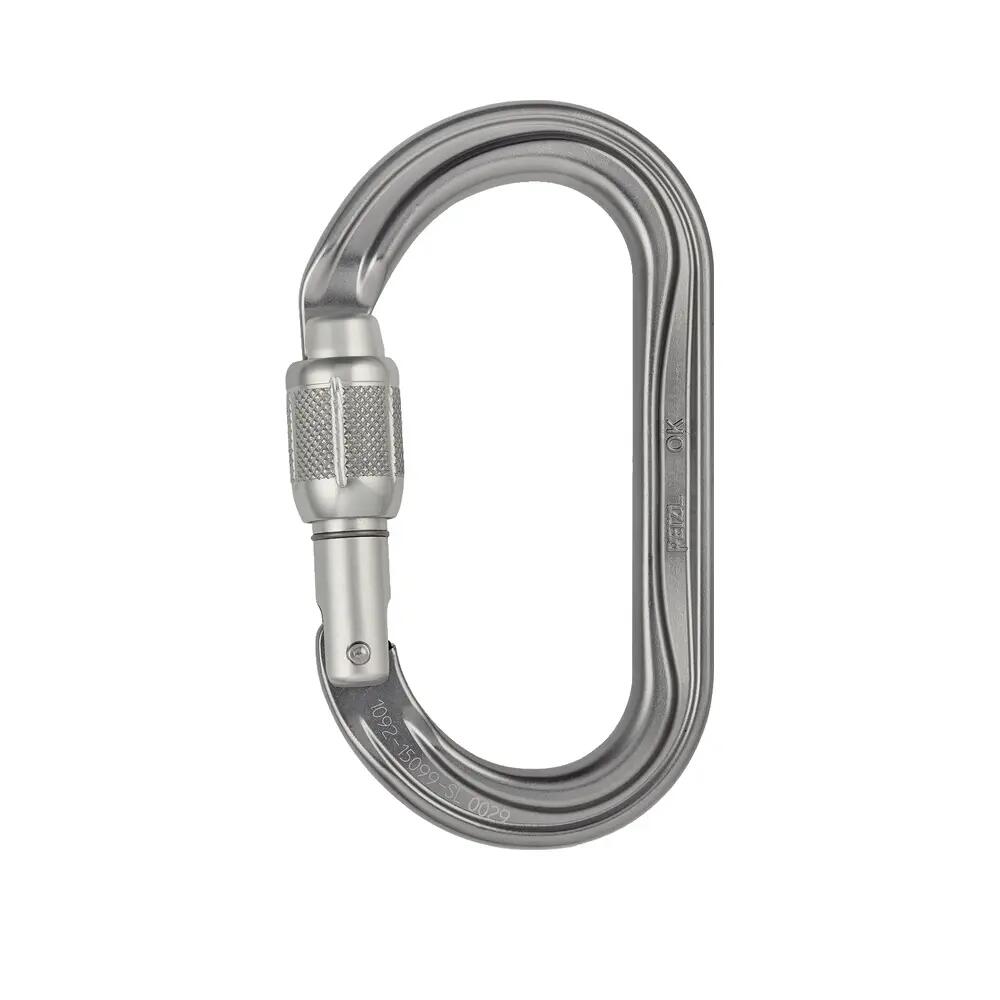 Mousqueton Petzl OK a rosca Alumínio Cinza 7/8