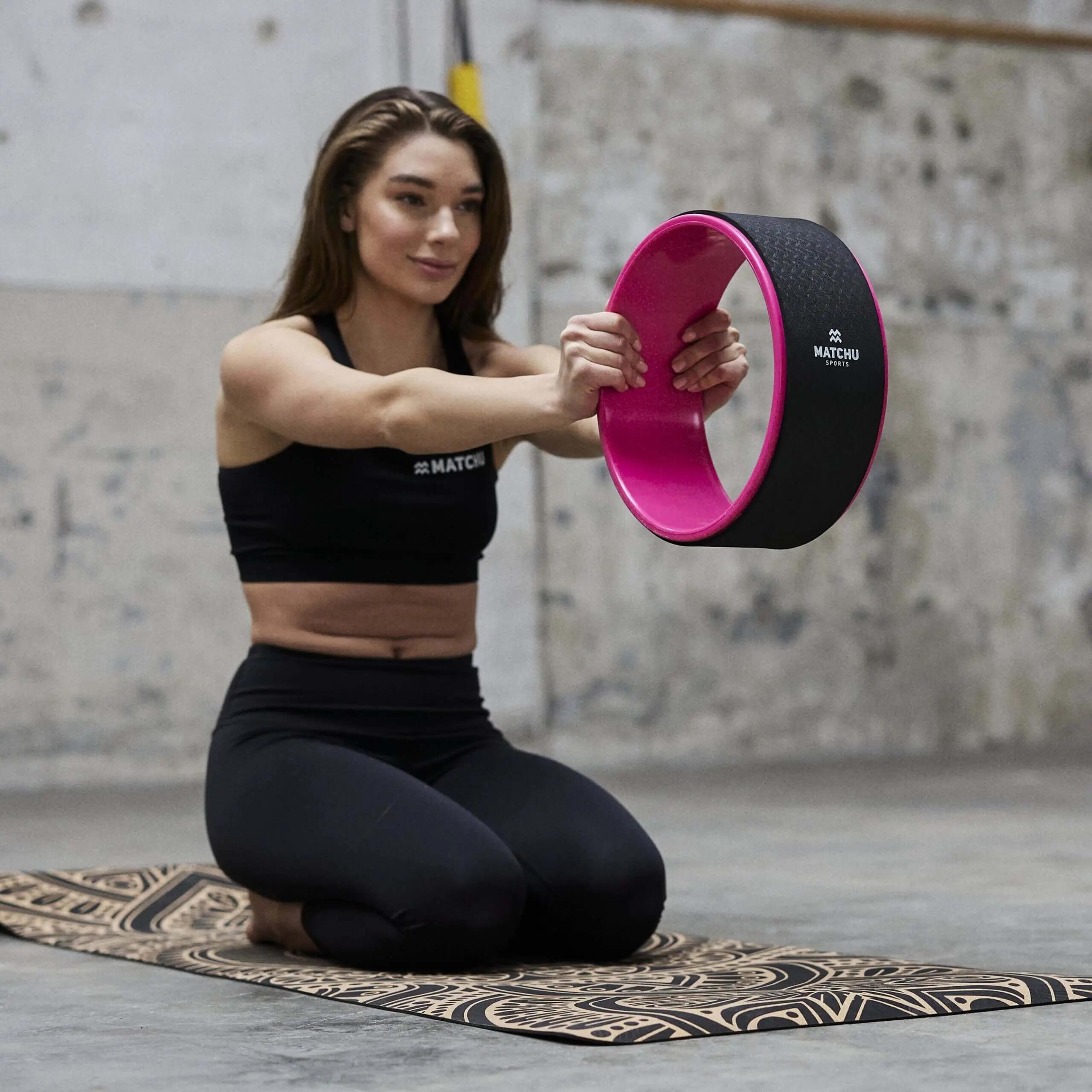 Ruota Yoga - Yoga Wheel - Antiscivolo - Ø 33 cm - Rosa 5/5