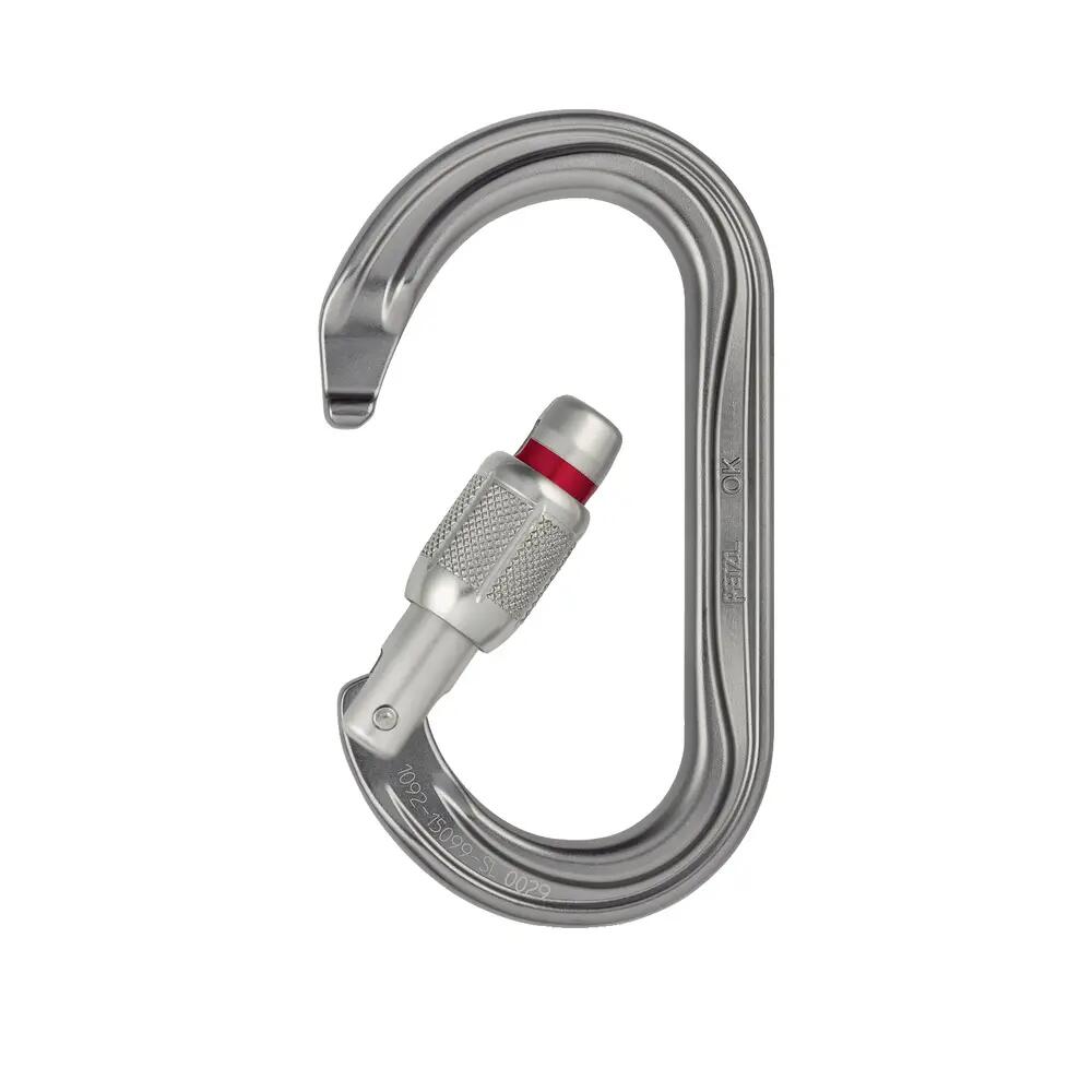 Mousqueton Petzl OK a rosca Alumínio Cinza 4/8