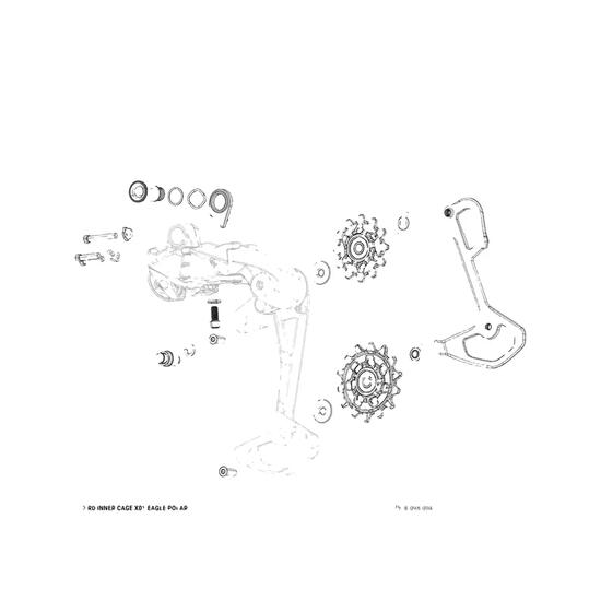 Klatka wewnętrzna SRAM X01 Eagle Polar