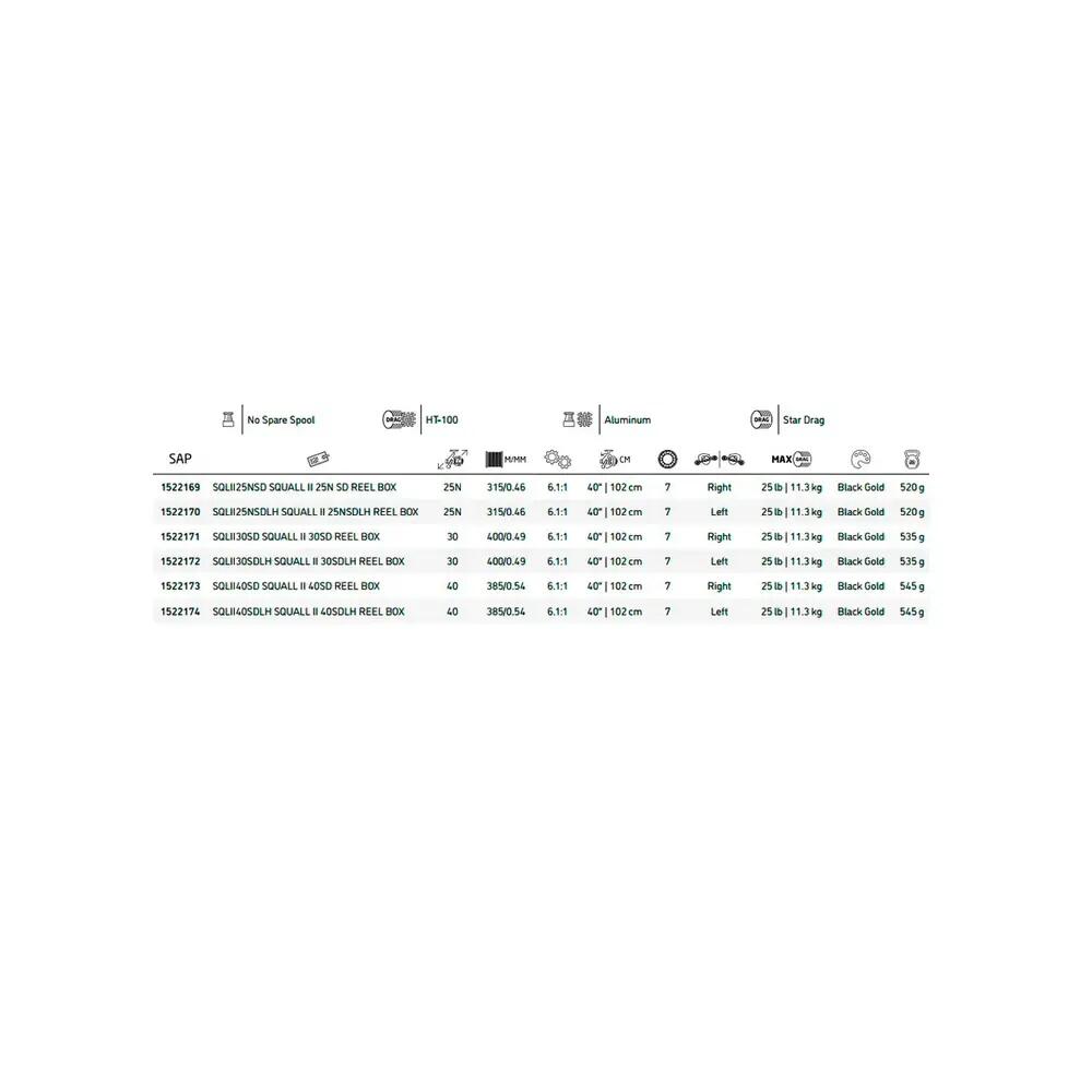 Penn Squall II Star Drag Reel 30 - Rechtshand Multirolle 4/4