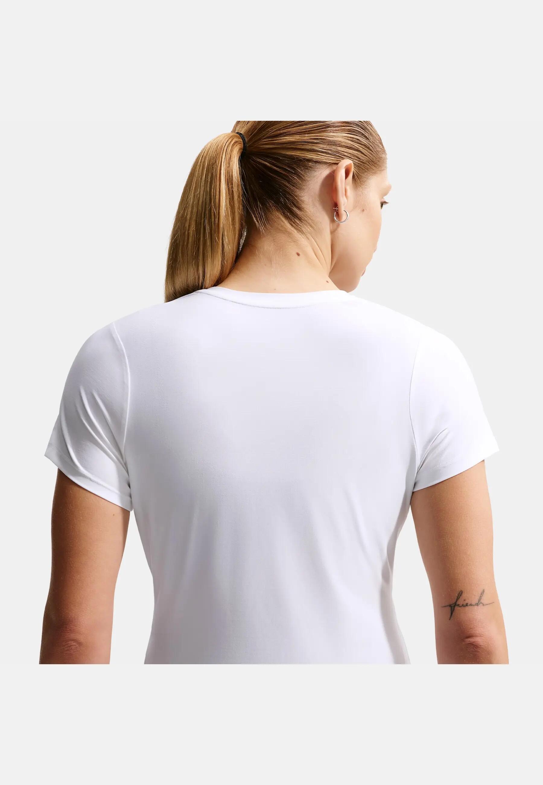 COURT ADVANTAGE DRI-FIT SHORT-SLEEVE TENNIS TOP WHITE WOMAN 3/3