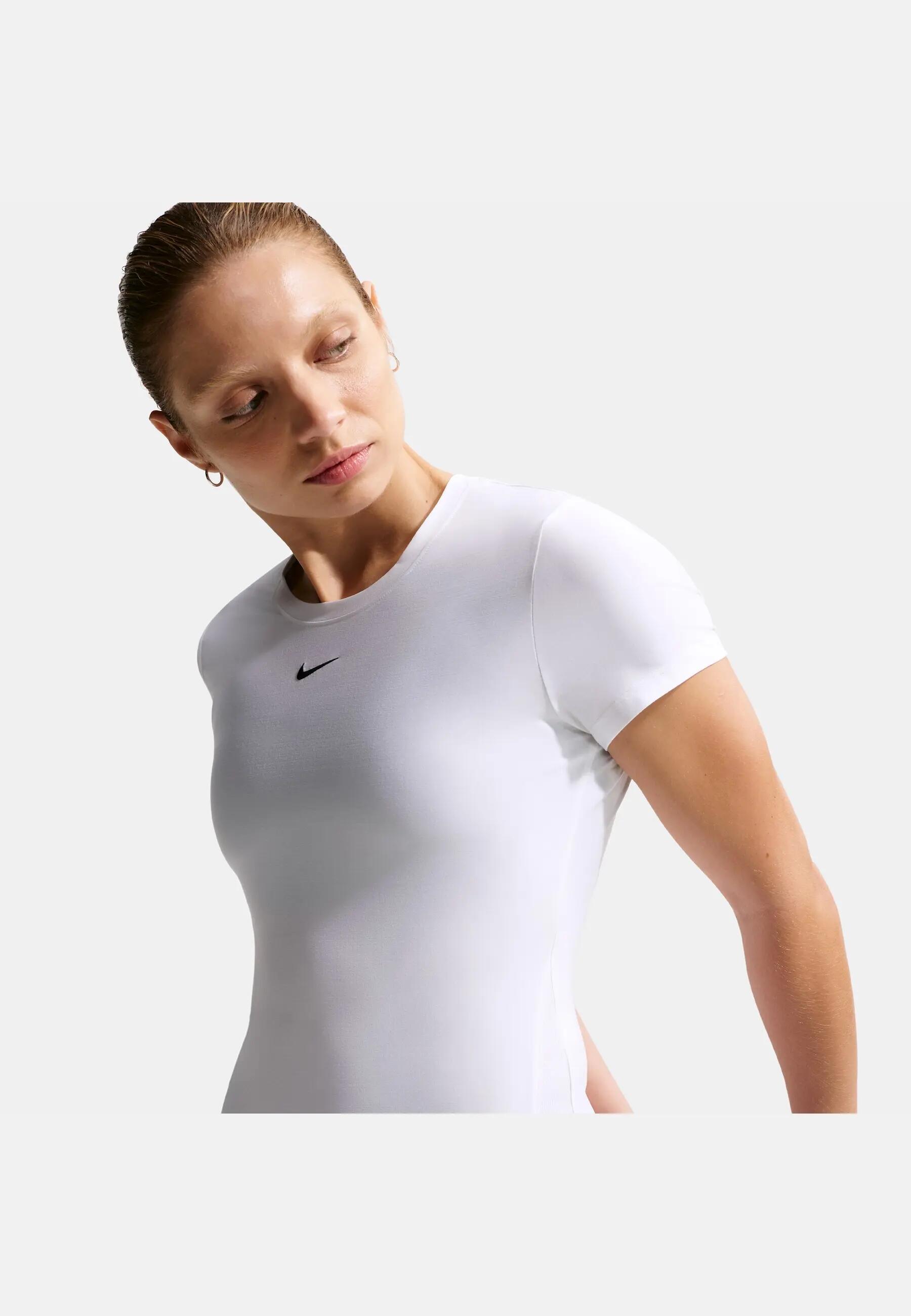 COURT ADVANTAGE DRI-FIT SHORT-SLEEVE TENNIS TOP WHITE WOMAN 2/3