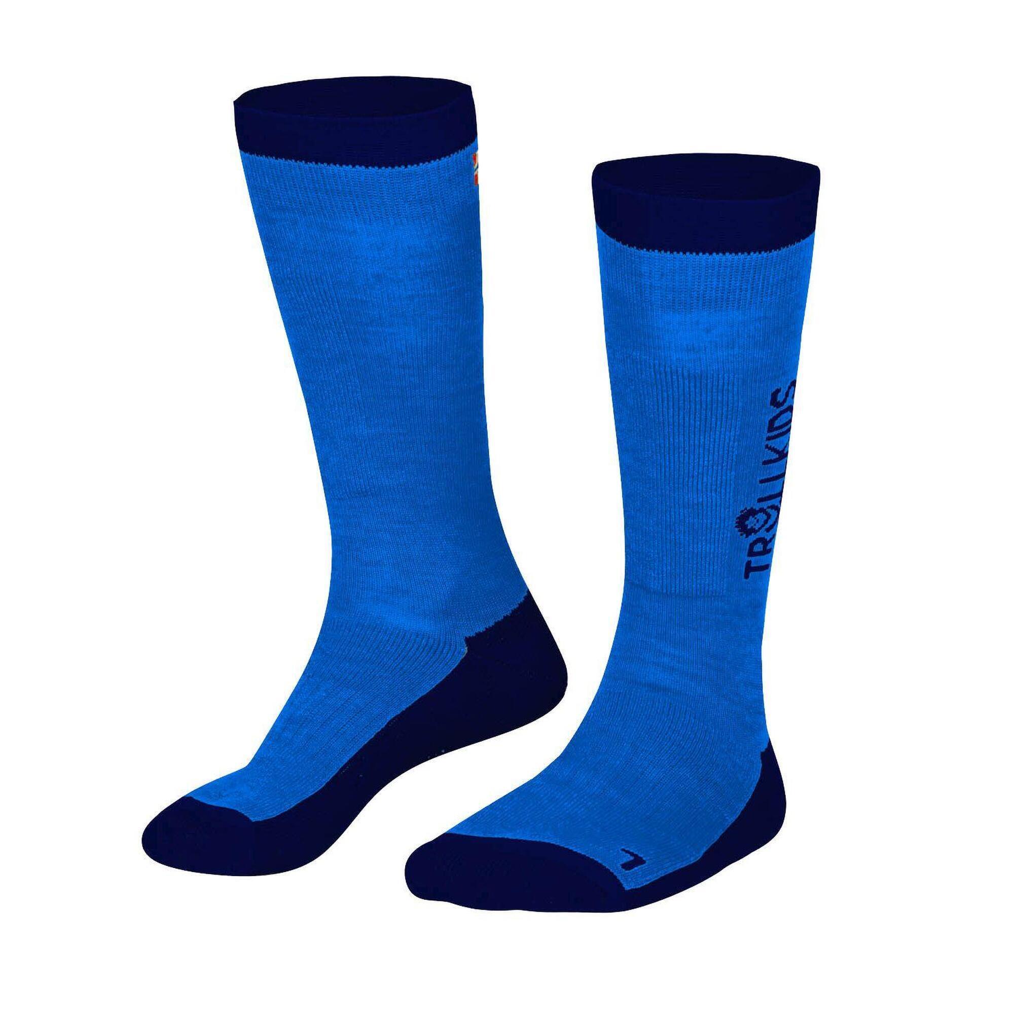 TROLLKIDS Kinder Ski Socken SKI SOCKS Mittelblau / Marineblau