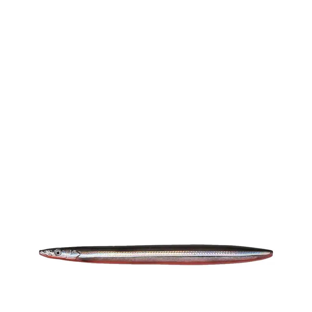 Appât de pêche Savage Gear Line Thru Sandeel Noir/Rouge 3/10