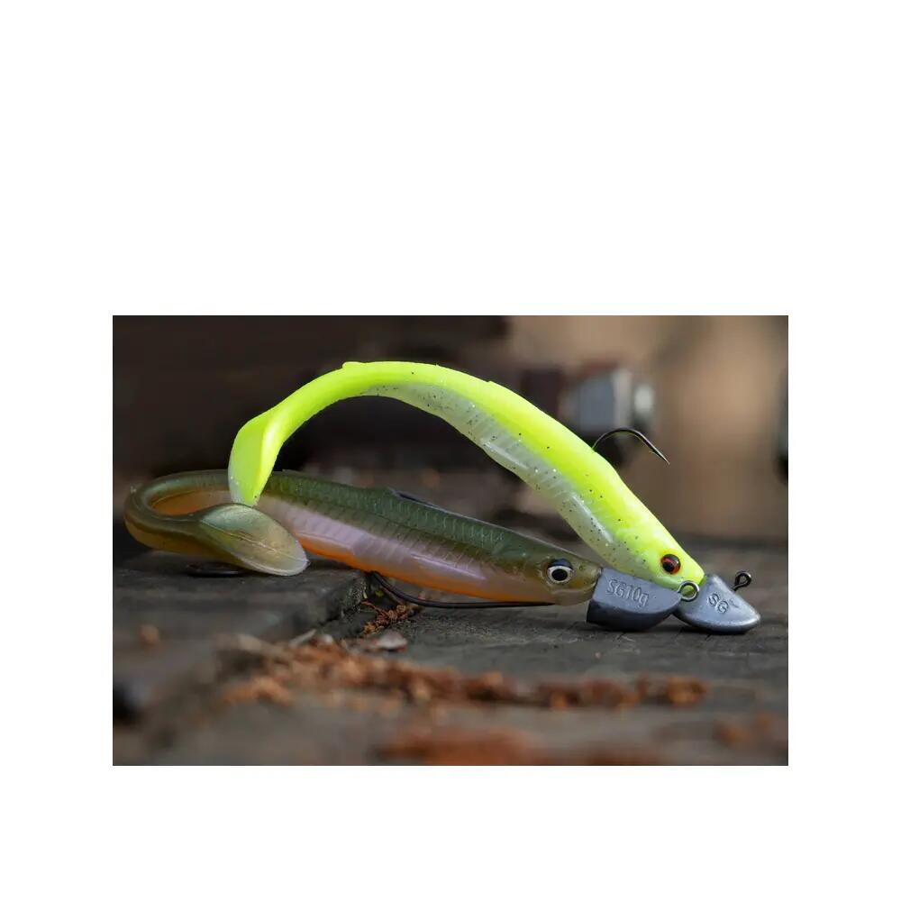 Leurre souple Savage Gear Slender Scoop Shad 15cm (17g - 15cm - Green Silver) 10/10