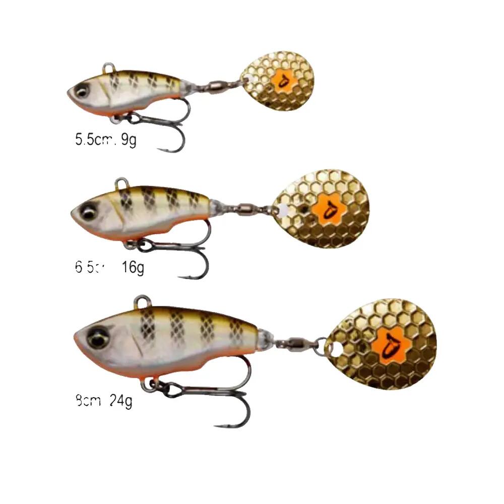 Appât de pêche Savage Gear Fat Tail Spin Couleur Noire 4/5