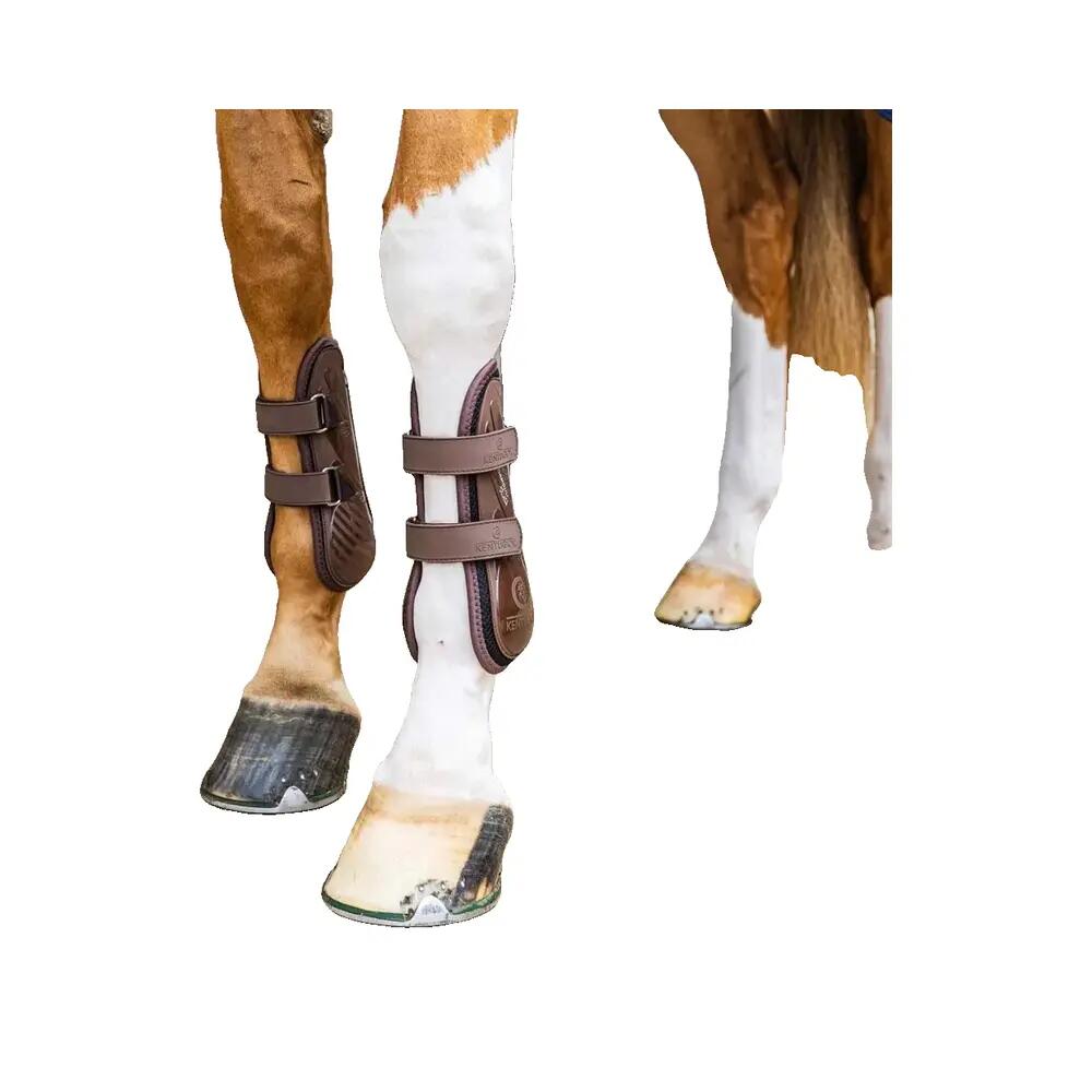 Otwarte ochraniacze na przednie nogi dla koni z bambusa z rzepem Kentucky Horsew 8/8