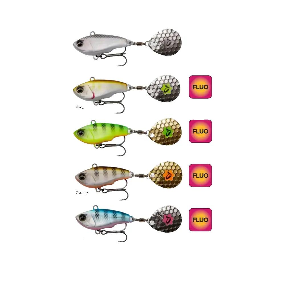 Appât de pêche Savage Gear Fat Tail Spin Couleur Noire 2/5