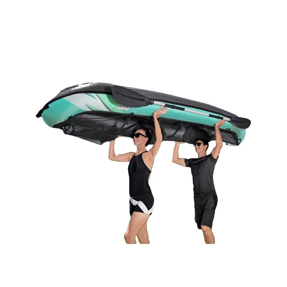 Hydro-Force Surge Elite 2 Person Inflatable Kayak Set | Inflatable Kayaks, Grey 8/9