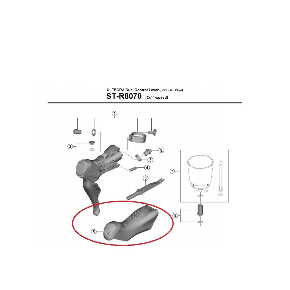 Shimano Ultegra ST-R8070 Brake Lever Hoods Pair 4/5