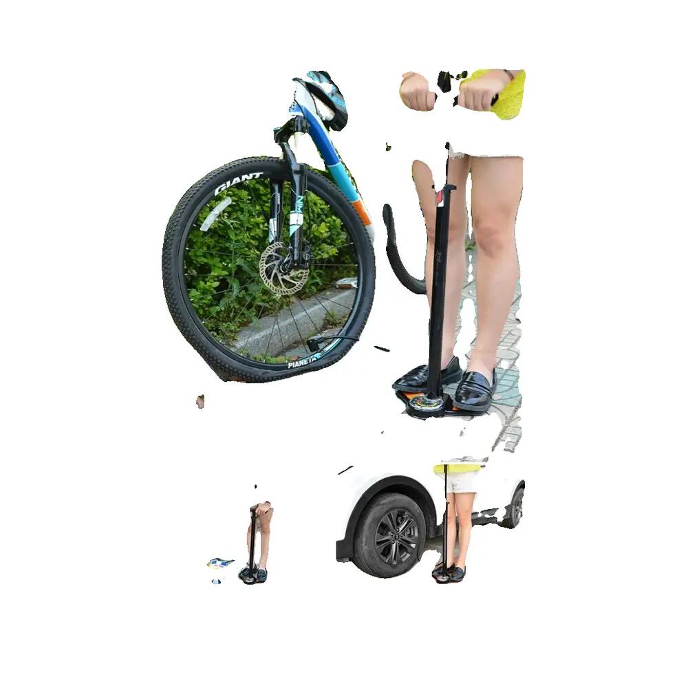 Rockbros pompa da pavimento per bicicletta con manometro 10/10