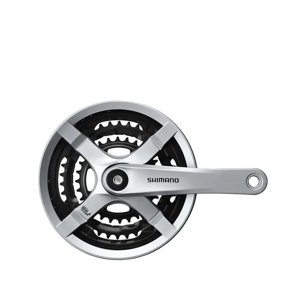 Shimano pédalier TY501 48/38/28 170 mm argent FCTY501 axe carré 6/7/8 vitesses . 3/3