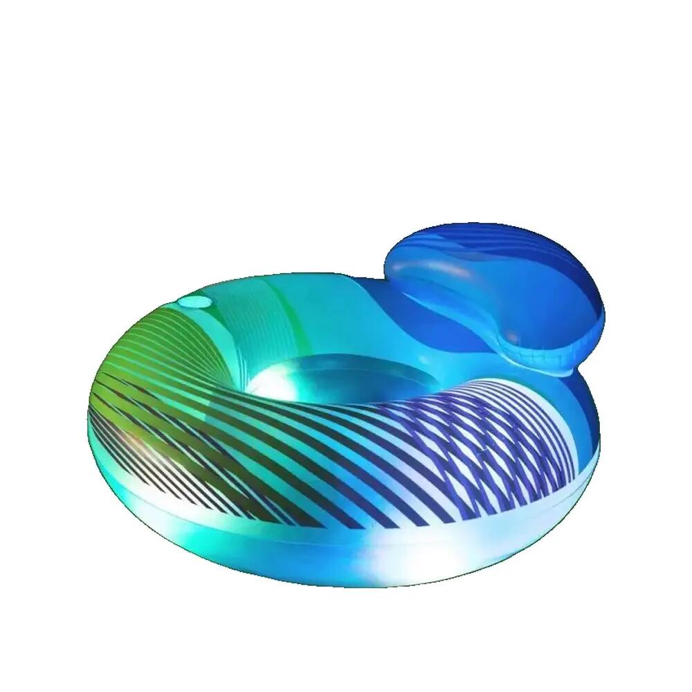 Bouée LED Bestway Swim Bright 118x117 cm PVC avec dossier et porte-gobelet 8/10