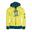 Kinder Hoodie Pullover Sortland Limegelb/Petrolblau