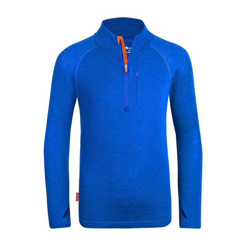 Kinder Pullover Lofoten Azurblau/Orange