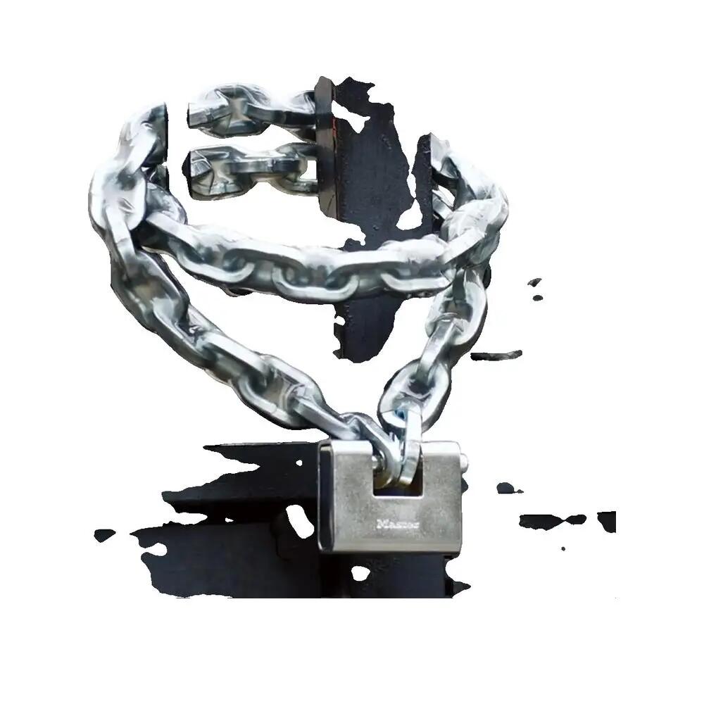 680EURD Cadenas Rectangulaire en Zinc à Clé, Gris, 8 x 9,5 x 2,9 cm 2/3