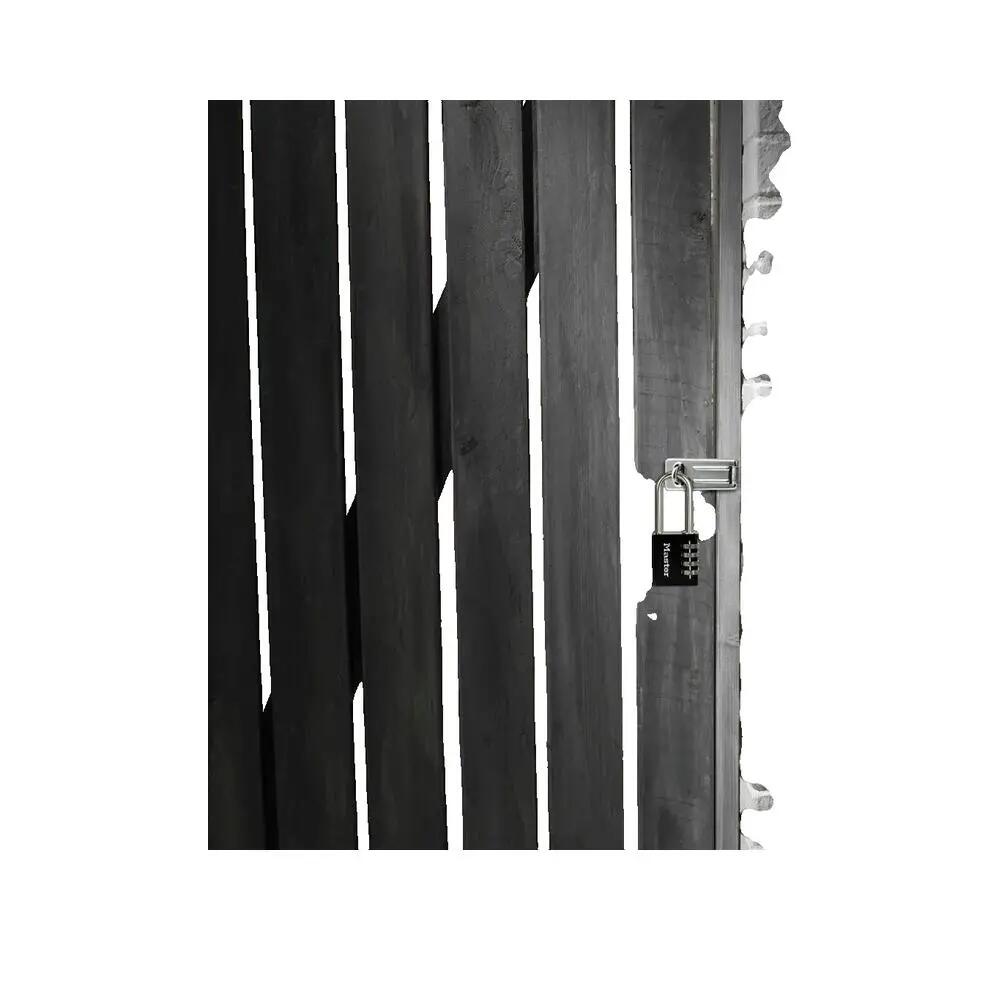 Kłódka na szyfr 7640EURDBLKLH z aluminium z długim kabłąkiem, kolor czarny 2/3