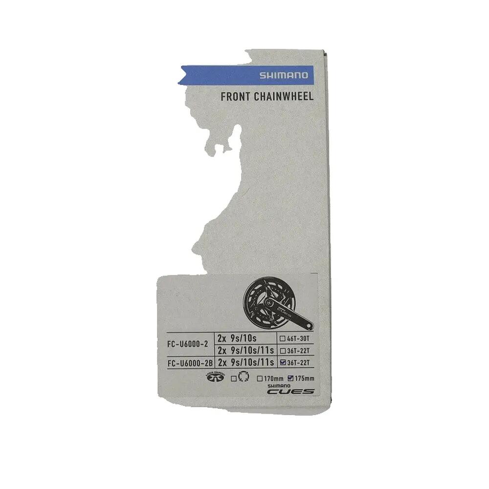Guarnitura Shimano Cues FC-U6000-2B 36/22T 9/10/11S Nero 7/7