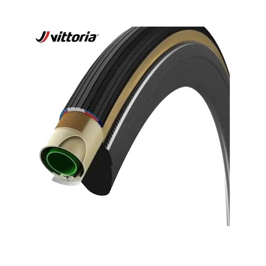 Pneu de vélo Vittoria Corsa Control G+ Noir/Beige