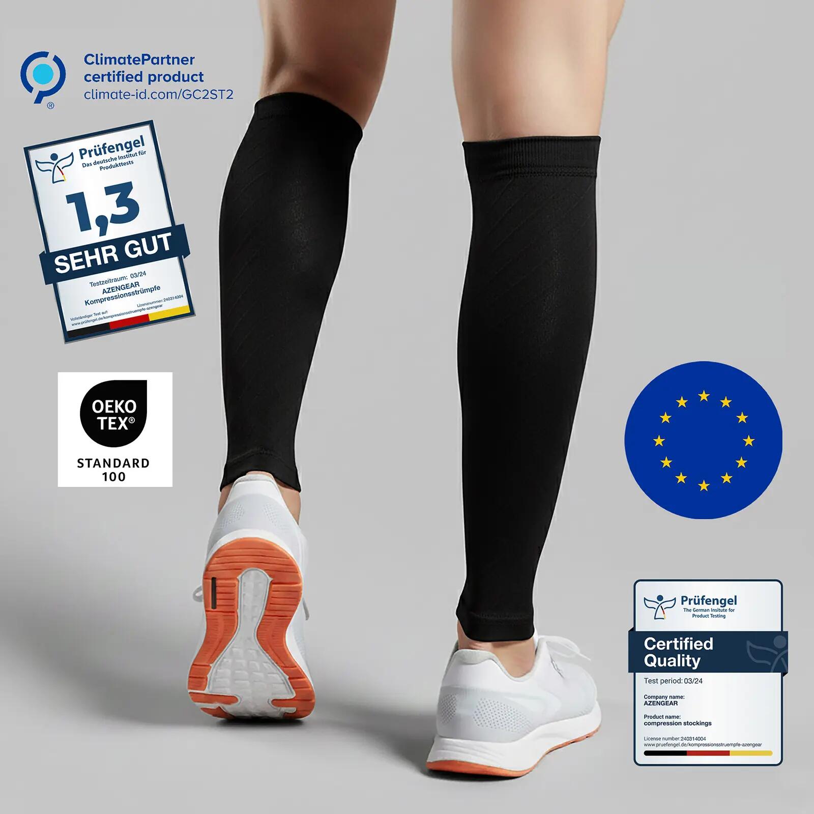 Compressie kuitbandage voor hardlopen, kuitcompressie, sport herstel 5/6