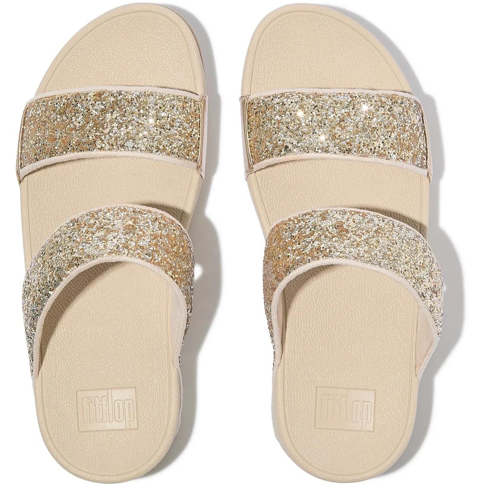 FitFlop FitFlop Lulu Multi-Tonal Glitter Slides  PLATINO/ZILVER 39 3/7