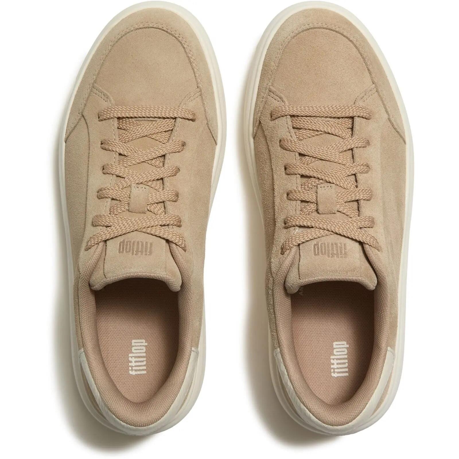 FitFlop RTG Suede Snake Lace Up Sneakers  HAZELNOOT 37 3/7