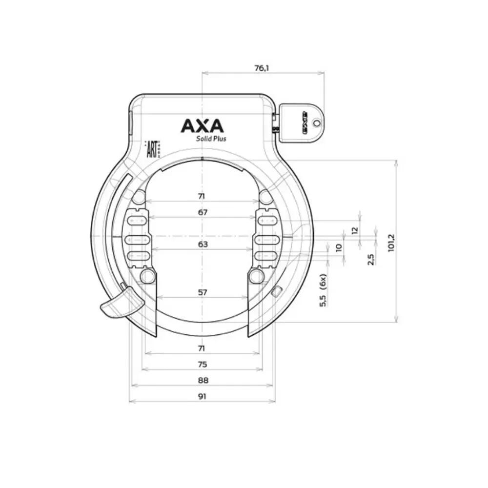 AXA Solid Black Ring Lock - 14 cm - ART2 Security 3/3