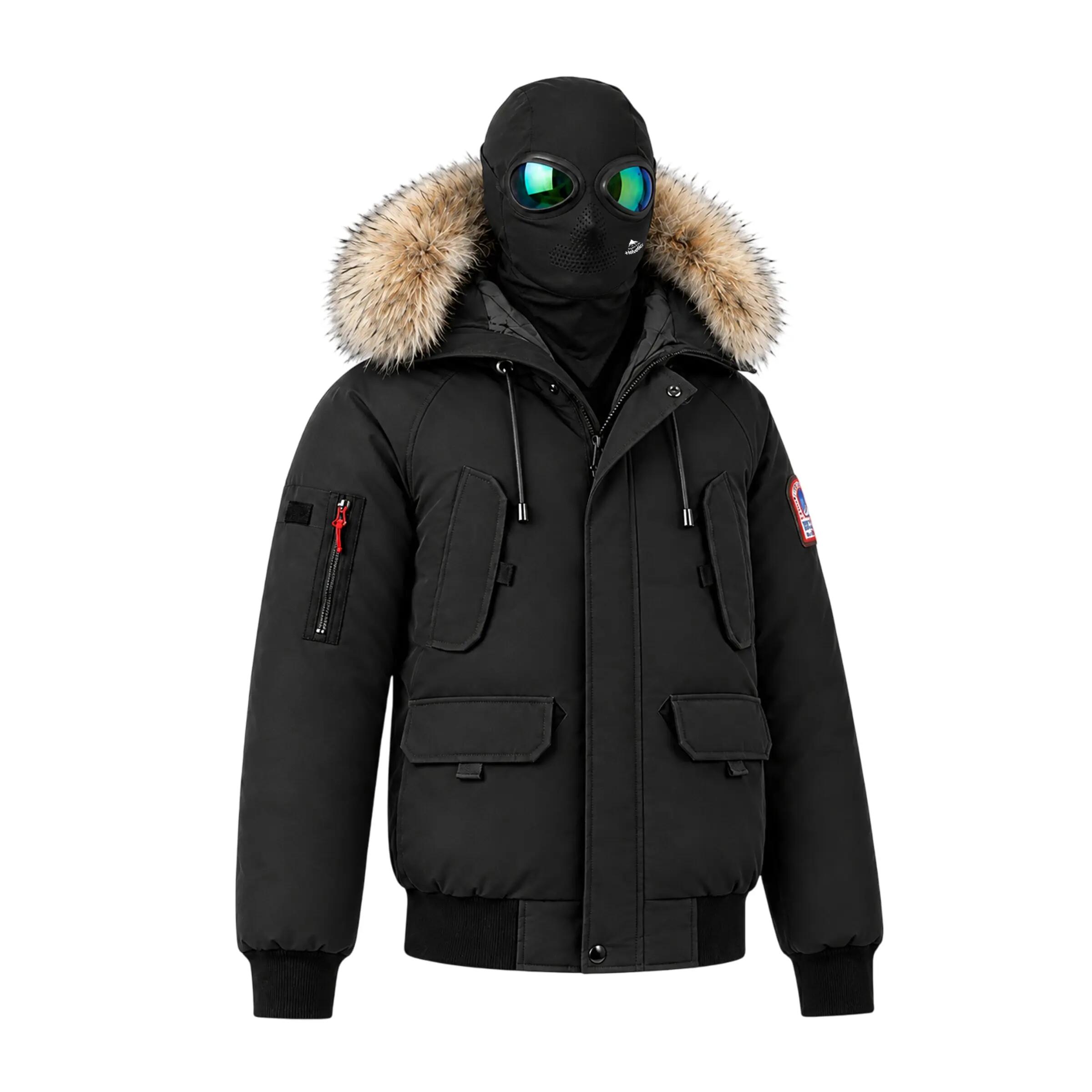 Parka Hombre Helvetica WILSON con Capucha de Pelo Desmontable y Gafas Integradas 4/7