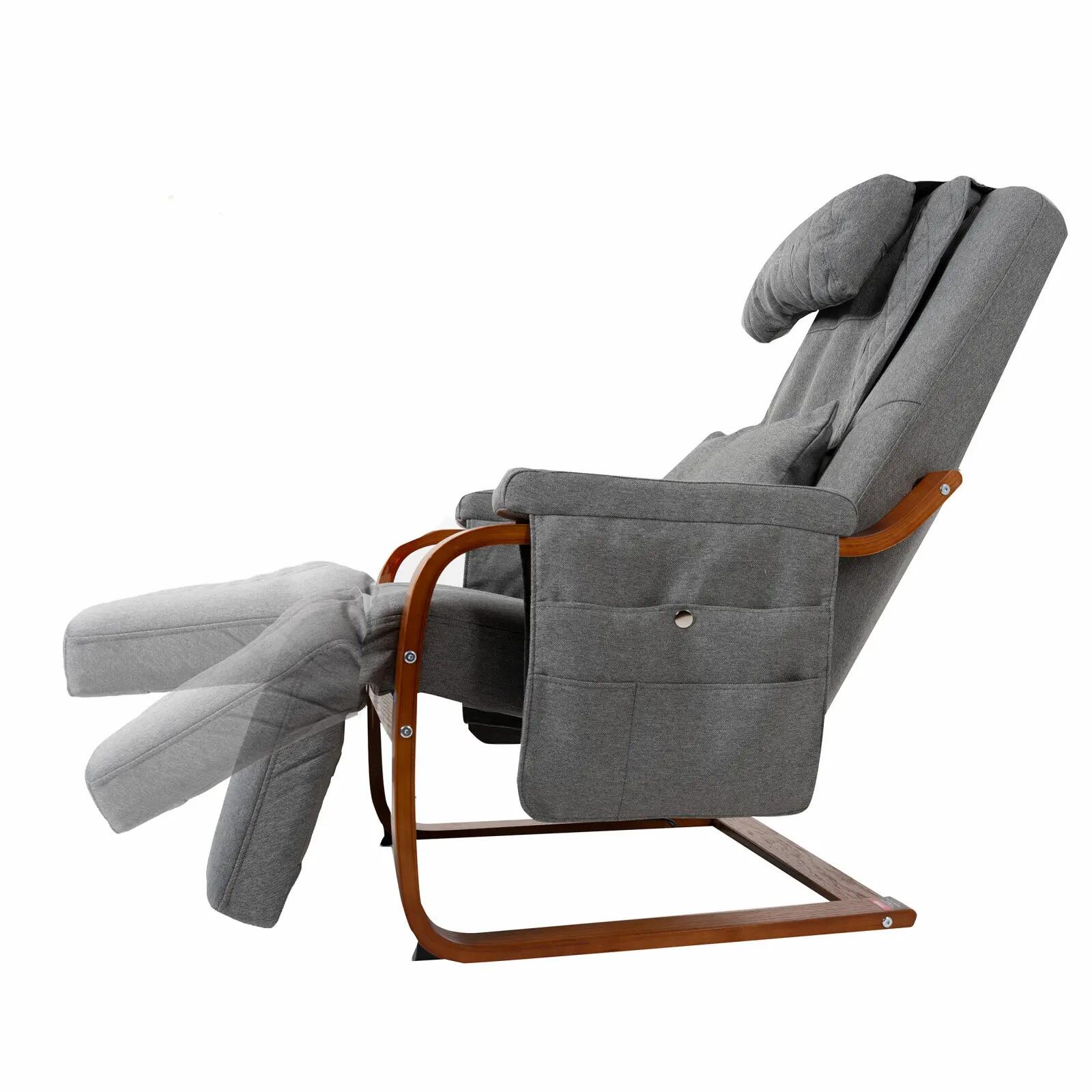 Wellness Massagestoel Hout bruin 3/4